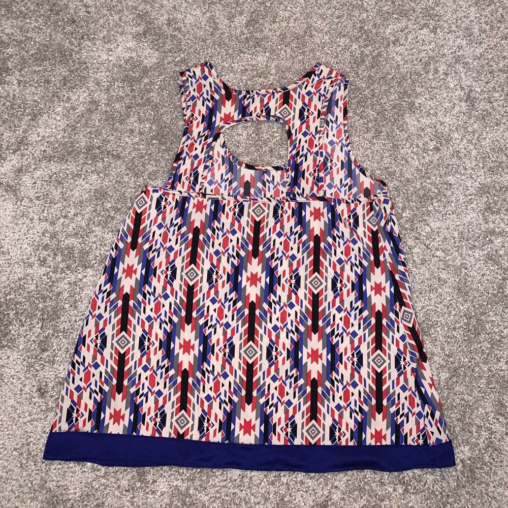 Miami Cream, Red, & Blue tank top size M - Picture 8 of 9